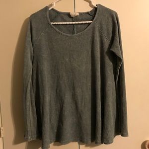 PPLA Size M knit blue grey long sleeve shirt